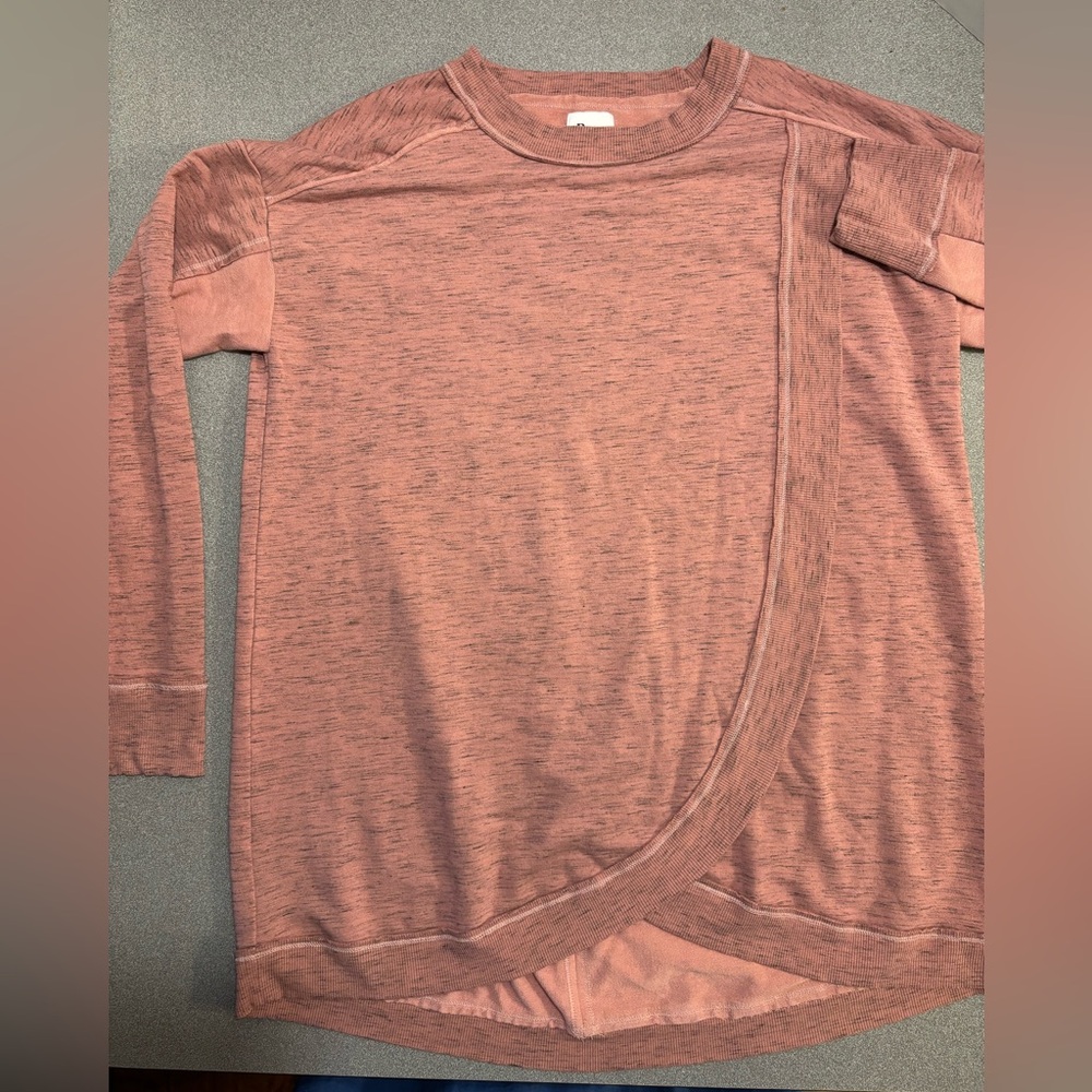 Women's Bae split personality‎ top. Size M. Pink/ Heather gray Sweatshirt